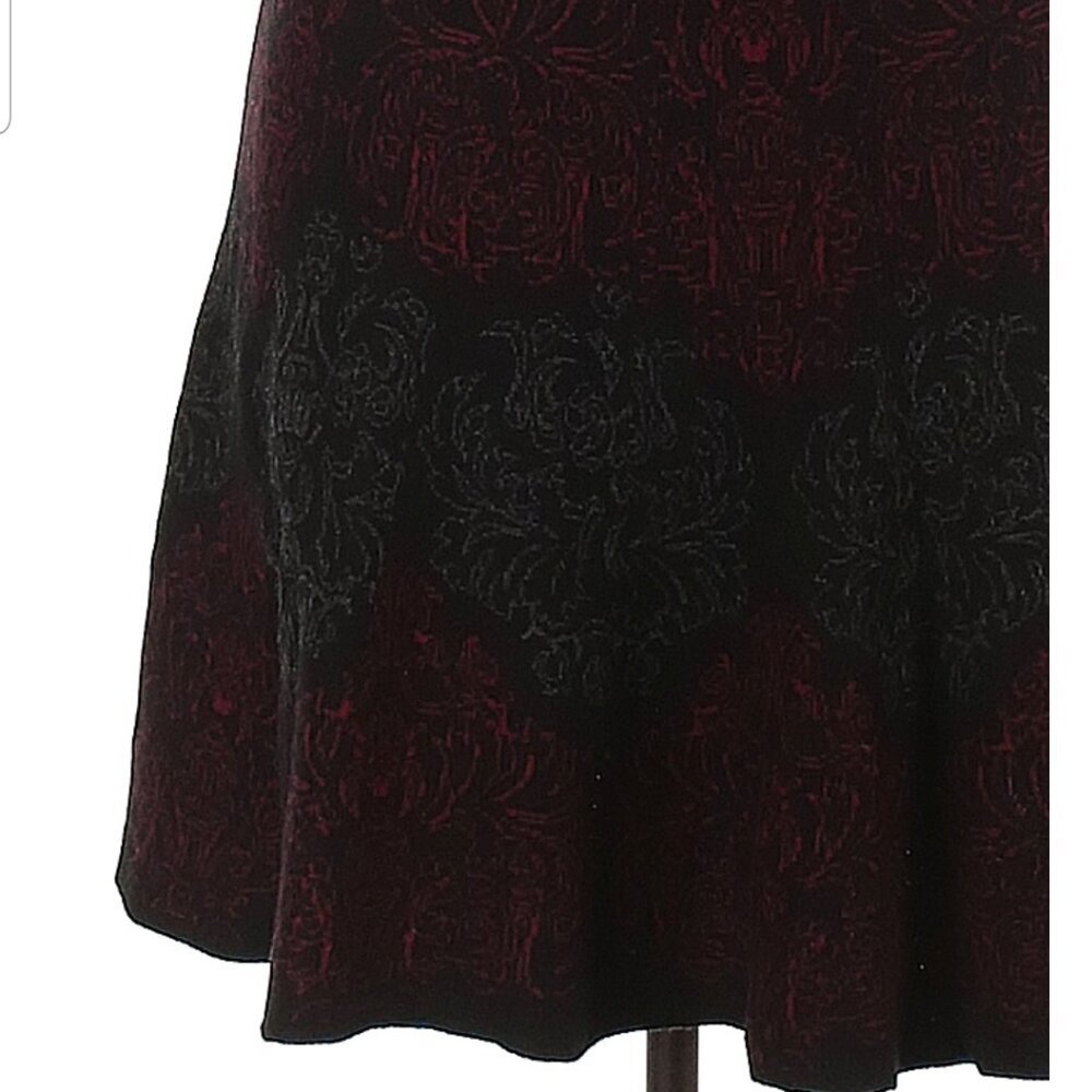Max Studio sleeveless floral knit dress with red grey details women size XL (315 - Picture 4 of 11
